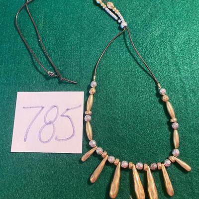 Hammered Two Tone Necklace