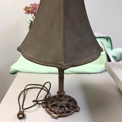 Metal Desk Lamp With Cloth Shade