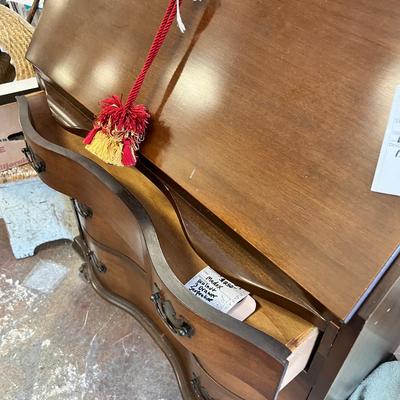 Maddox Walnut drop down desk dresser