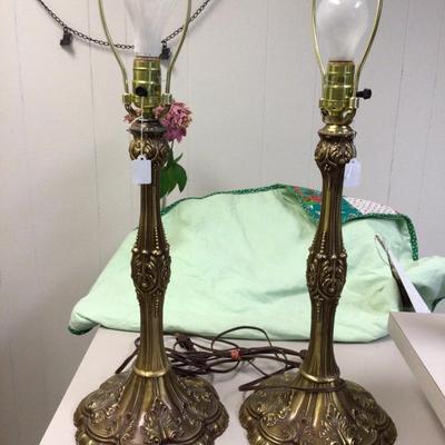 Great Pop Metal Pair OffLamps No Shades