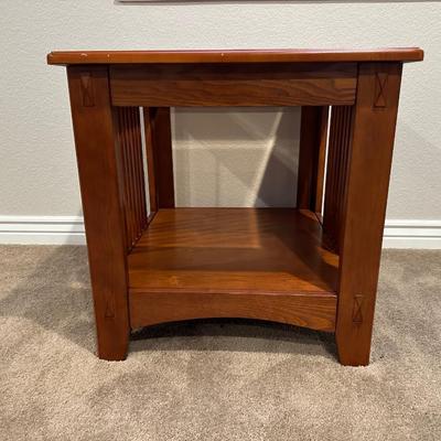 MISSION STYLE 2 TIER SIDE TABLE