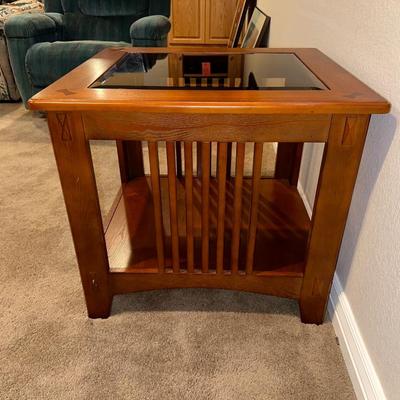 MISSION STYLE 2 TIER SIDE TABLE
