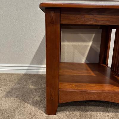 MISSION STYLE 2 TIER SIDE TABLE