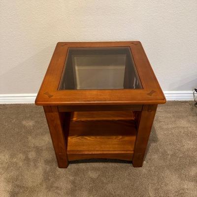 MISSION STYLE 2 TIER SIDE TABLE