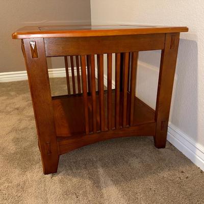 MISSION STYLE 2 TIER SIDE TABLE