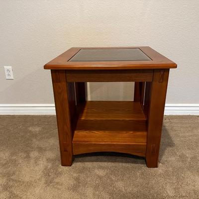 MISSION STYLE 2 TIER SIDE TABLE
