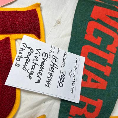 Football letter patches, maps, pins