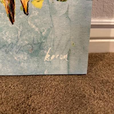 WRAPPED CANVAS FAMILY OF BIRDS & SKYSCAN ATOMIC CLOCK