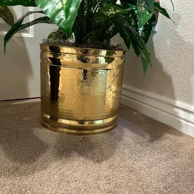 2 VERY HEALTHY FAUX PLANTS IN POTS