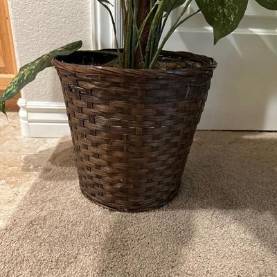 2 VERY HEALTHY FAUX PLANTS IN POTS
