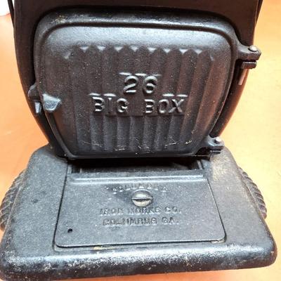 Lot #127 Antique Big Box 26 Wood Stove - Cast Iron