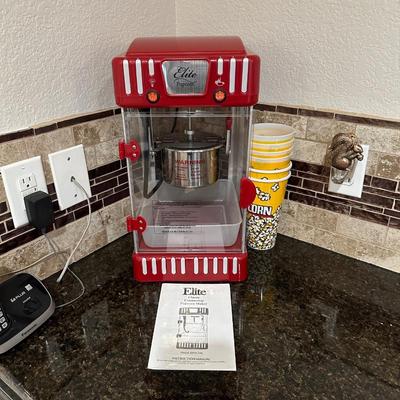 ELITE COUNTERTOP POPCORN MAKER AND CUPS