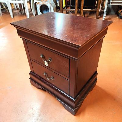 Lot #133 2 Drawer Nightstand - good condition