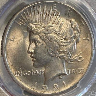 1921 Rare Peace dollar