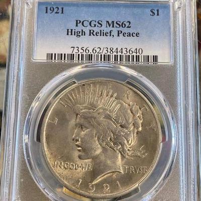 1921 Rare Peace dollar
