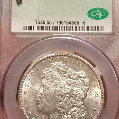 1887 S Morgan silver dollar
