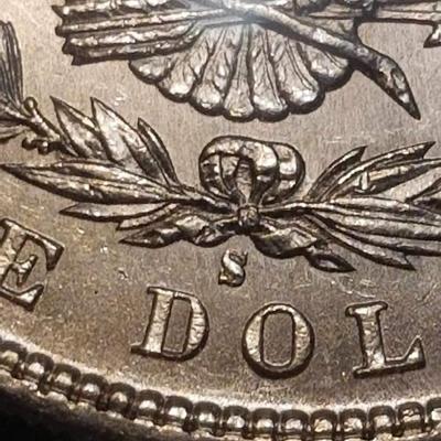 1887 S Morgan silver dollar