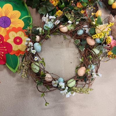 EASTER & SPRING WREATHS, CLOTH SPRING WALL HANGING