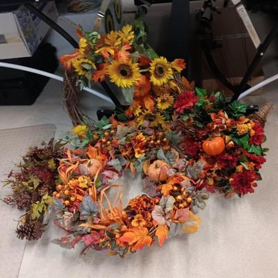 2 FALL WREATHS AND SWAGS