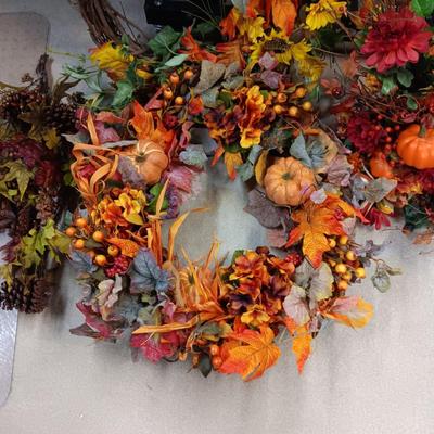 2 FALL WREATHS AND SWAGS
