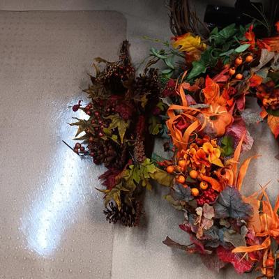 2 FALL WREATHS AND SWAGS
