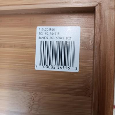 3 BAMBOO ACCESSORY BOXES/ORGANIZER