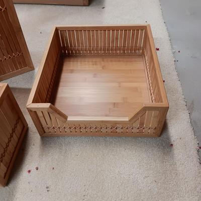 3 BAMBOO ACCESSORY BOXES/ORGANIZER