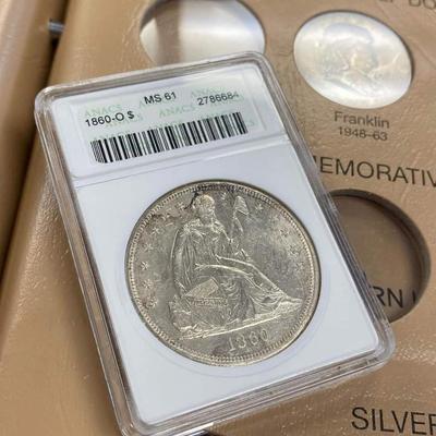 1860 silver 1 $ coin