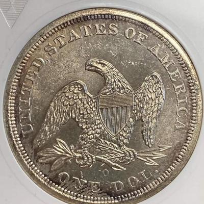 1860 silver 1 $ coin