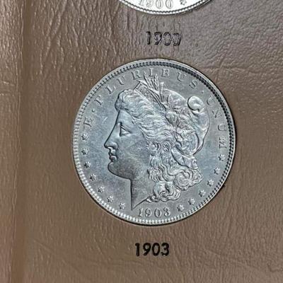 Morgan silver date set book