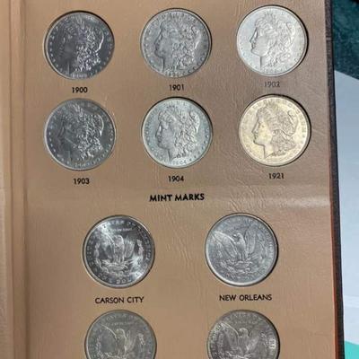Morgan silver date set book