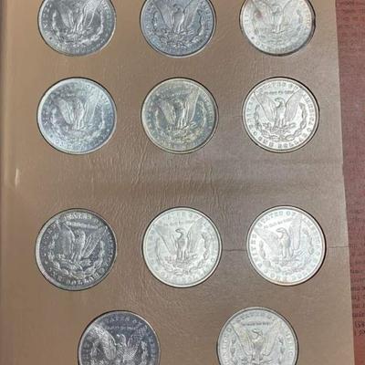 Morgan silver date set book