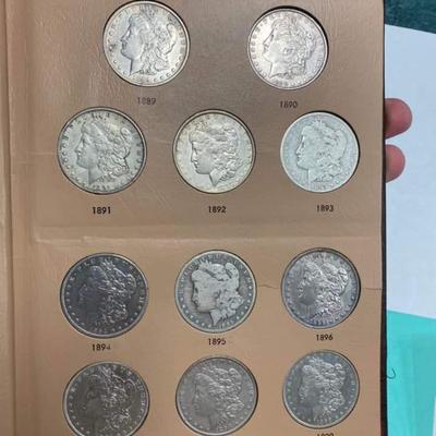 Morgan silver date set book
