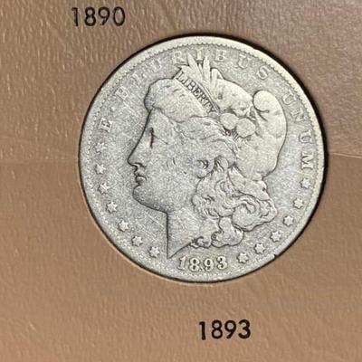 Morgan silver date set book