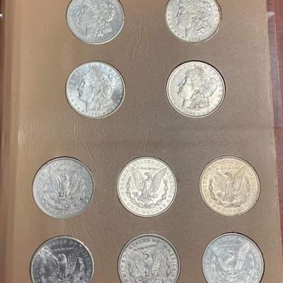 Morgan silver date set book