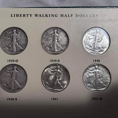Walking liberty silver half dollar book
