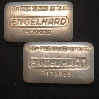 2 10 oz silver bars