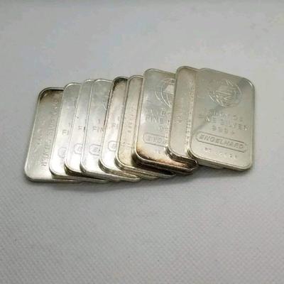 10 1 oz 999 silver bars