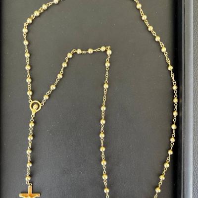14 k Gold rosary