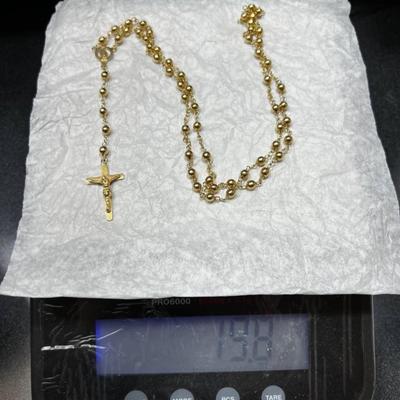 14 k Gold rosary