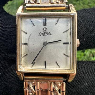 14 k solid Gold Omega watch