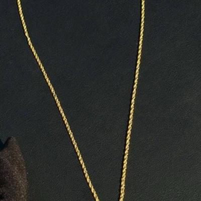14 k Gold necklace 22 in