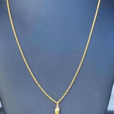 14 k Gold necklace 22 in
