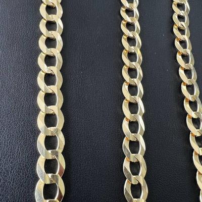 10 k Gold and dimonds chain and pendant 20 in