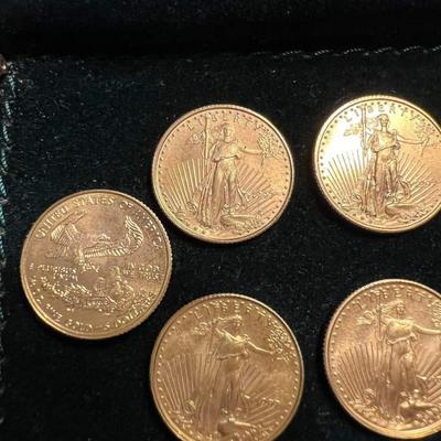 Gold eagle coin set