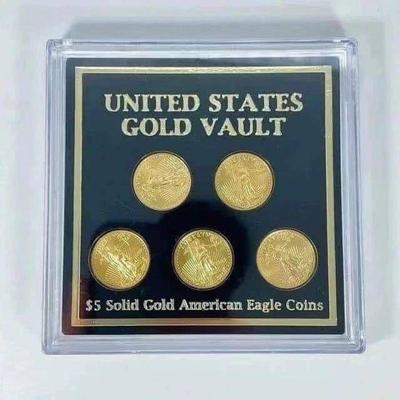 5 $ gold eagle set