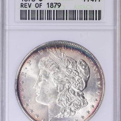 1878 Morgan silver dollar