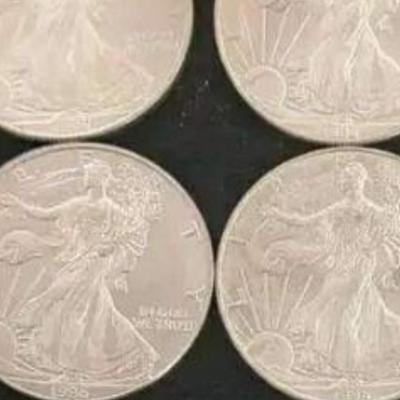 20 1996 silver American silver eagles