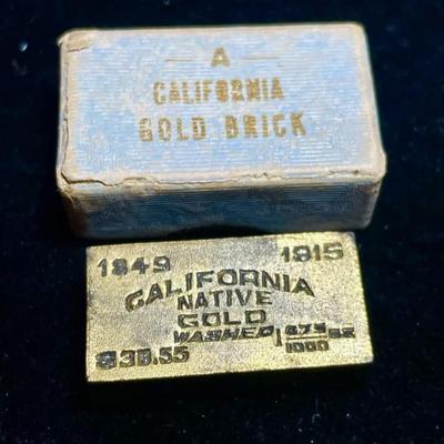 Rare California gold brick bar with box very rare
