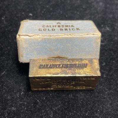 Rare California gold brick bar with box very rare